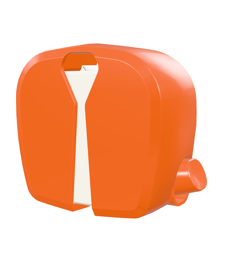 Oranje GuideGrip-productvisualisatie
